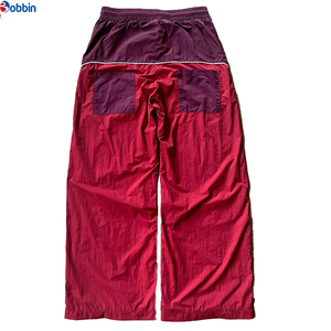 Pantalones Deportivos de Moda Personalizados, Pantalones Deportivos de Nylon con Diseño de Bloques de Color Personalizados, Corte Holgado y Pierna Ancha para Hombre - Product Image 2