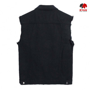 Gilet en jean personnalisé Ryan Pro Gear pour hommes, fermeture à boutons, tissu respirant avec logo personnalisé - Product Image 2