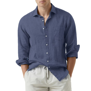 เสื้อเชิ้ตผู้ชายสั่งทำขายส่งปี 2026 เสื้อเชิ้ตแขนยาวผ้าฝ้ายลำลอง เสื้อเชิ้ตทำงานทางการ เสื้อเชิ้ตสีพื้นสำหรับผู้ชาย - Product Image 6