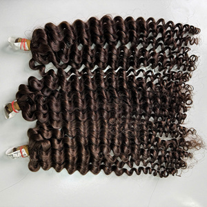 Peluca afro de extensión de cabello a granel rizado profundo y rizado al agua Cabello humano real Cabello teñido - Product Image 3