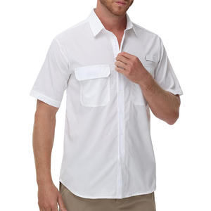 Chemises de pêche haute performance, style streetwear, coton et élasthanne, produit exceptionnel, col rabattu, pour hommes - Product Image 1