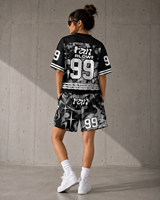 Ensemble short et maillot en mesh surdimensionné personnalisé, haute qualité, respirant, streetwear, ensemble de survêtement d'été unisexe, athlétique premium, deux pièces