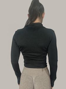 Chaqueta Deportiva para Mujer de Alta Calidad, con Spandex y Poliéster, Cómoda, Cortavientos, Manga Larga, con Cierre, para Gimnasio, Fitness, Entrenamiento, Yoga - Product Image 2