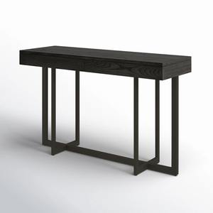 Table de canapé moderne en fer avec rangement, bureau rectangulaire pour salon, pieds en métal noir, présentoir - Product Image 1