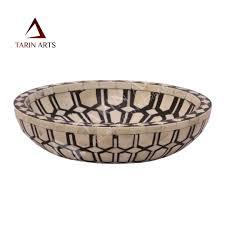 Cuenco de lujo con incrustaciones, Cuenco ornamental con incrustaciones, Cuenco decorativo con incrustaciones, Recipiente con incrustaciones de hueso, Cuenco de almacenamiento con incrustaciones de hueso, Cuenco de tocador con incrustaciones de hueso - Product Image 2