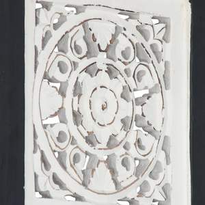 Pannello MDF intagliato a mano 15.7 \ "x15.7 \" x0.6 \ "bianco e nero - Product Image 5
