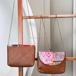 Bolso bandolera bordado étnico hecho a mano con cuero genuino y correa de cadena, bolso cruzado bohemio para mujer, diseños personalizados disponibles - Product Image 5
