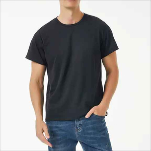 T-shirt Homme Personnalisé Coupe Slim 100% Coton Teint Uni Design Décontracté Tissu Tricoté Élégant et Tendance - Product Image 2