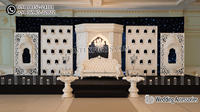 Römisch inspirierte Bühnenausstattung für Traumhochzeiten, elegante Hindu-Hochzeitsfeier-Bühne, Loveseat-Sofa, Empfangsbühnen-Set, UK
