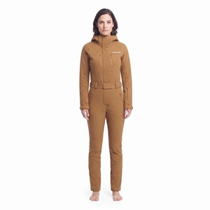 Traje de Nieve Impermeable de una Pieza para Mujer, a Prueba de Viento, Transpirable, con Capucha, de Nailon, para Esquí - Product Image 1