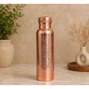 Premium Eco-Friendly CE Certified Ayurvedic Copper Water Bottle Traditional Handcrafted for Daily Wellness and Healthy Hydration - Product Image 2