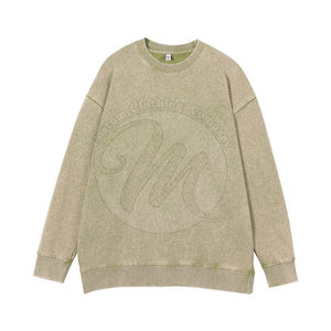 Vêtements pour hommes, sweat-shirts en coton 100% pour hommes, effet délavé, à manches longues, respirants, en vente - Product Image 3