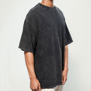เสื้อยืดโอเวอร์ไซส์คอกลมแขนสั้นผ้าฝ้าย 100% ระบายอากาศได้ดี น้ำหนักมาก แบบวินเทจลำลอง ผลิตตามสั่งขายส่ง OEM - Product Image 2