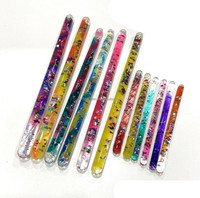 Varita mágica multicolor de 32 cm, juguete sensorial, varita con purpurina líquida.