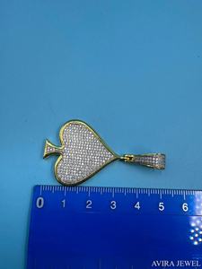 Colgante Hip Hop para Hombre y Mujer, Plata de Ley 925 Sólida, Chapado en Oro Amarillo, Sin Níquel, con Moissanita Genuina Autenticada por GRA - Product Image 3