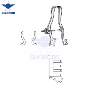Retractor Autoajustable Finsen de 7 cm (2¾ Pulgadas) y 12 mm, Biselado, con Tornillo de Ajuste, de Acero Inoxidable, Reutilizable, Quirúrgico - Product Image 3