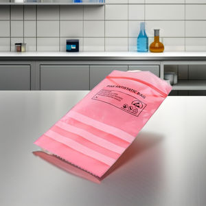 ESD Safe LDPE Zipper <b>Bags</b> with Gravure Print for Electronic Hardware and Accessories Packaging - Product Image 1