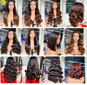 วิกผม VuyHair คุณภาพสูง ผมธรรมชาติสีน้ำตาลแบบลอน HD/Lace Front Closure  100% ผมเวียดนามจากผู้บริจาคคนเดียว  แบบเย็บสองชั้นด้วยเครื่องจักร - Product Image 5