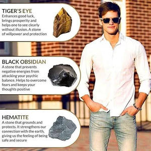 สร้อยข้อมือหินไทเกอร์อายป้องกันสามชั้น - Product Image 3