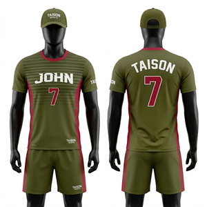 ชุดวอลเลย์บอลชายพรีเมียม ผ้าโพลีเอสเตอร์ 160 GSM ระบายอากาศได้ดี สีน้ำเงิน ลายเรขาคณิต ออกแบบโลโก้ด้วยเทคนิค Sublimation ได้ตามต้องการ - Product Image 6