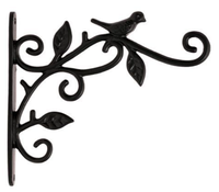 Support mural triangulaire en acier au carbone, style vintage, revêtement poudré, pour usage intérieur/extérieur, avec support pour plantes, panier, étagère