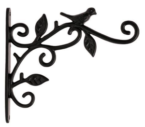 Support mural en fonte de style vintage pour intérieur et extérieur avec étagère pour panier à plantes - Product Image 3