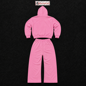 Conjunto Deportivo Rosa con Logotipo de Bolsa de Dinero para Hombre, Sudadera con Capucha Premium y Pantalones Jogger, Ropa Deportiva Casual de Calle, Felpa Suave - Product Image 6