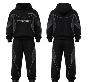 Men's Comfortable Tracksuit Two Piece Hooded <b>Set</b> for Travel and Outdoor Use - Product Image 1