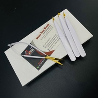 Pince à épiler en acier durable plaqué or blanc, pointes inclinées et pointues, pince à épiler pour sourcils avec ciseaux à ressort pour sourcils et cils