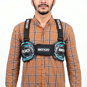 Go Kart Rib <b>Protector</b> Cyan Blue Graphic Racing Vest Thoracic Impact Shield Adjustable Body Armor Professional Karting Safety - Product Image 4