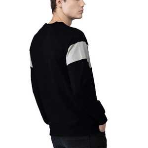 Sudadera de Cuello Redondo para Hombre, Color Negro y Gris, Corte Regular, Informal, Tejida, Manga Larga, para Otoño - Product Image 3