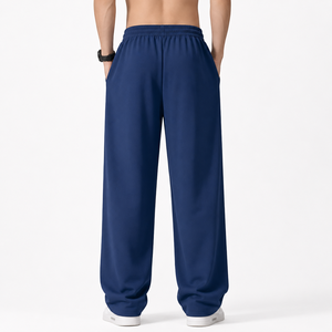Wholesale Custom <b>Men</b>’s Silky Casual Pants Lightweight Straight Leg Mid <b>Loose</b> Fit High Street Streetwear Sports <b>Trousers</b> OEM Clot - Product Image 3