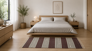 Tapis d'intérieur réversible en coton jacquard rayé, fait main, écologique, adapté aux animaux domestiques, antidérapant, résistant aux taches, tissé, pour la maison et l'hôtel - Product Image 3