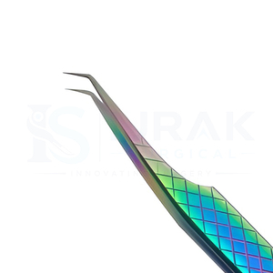 Pince à épiler de précision pour extensions de cils Ijrak Surgical Professional Rainbow en acier inoxydable |   Pinces à épiler à pointe fine pour cils lisses 10 mm - Product Image 3