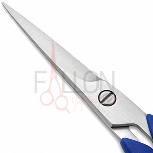 Ciseaux de coiffure en acier inoxydable, ciseaux de barbier avec manche bleu pour coiffeur - Product Image 2