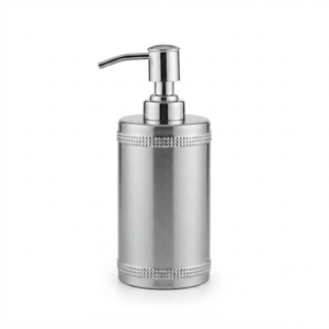 Modern Bathroom Hammered Silver <b>Soap</b> Dispenser Metal Liquid <b>Hand</b> Wash Pump Bottle <b>Refillable</b> Luxury Hotel Bathroom Accessories - Product Image 2