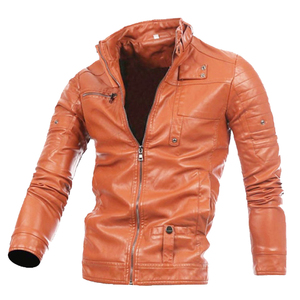 Chaqueta de Motociclista de Cuero Genuino de Invierno para Hombre, Talla Grande, Cierre de Cremallera, Corte Ajustado, Calidad Premium - Product Image 3