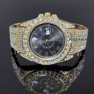 Reloj de Diamantes de Acero Inoxidable Moderno con Moissanita, Diseño Minimalista, Accesorio Versátil para la Oficina, Más Vendido - Product Image 4