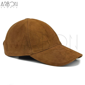 Casquettes en cuir pour hommes et femmes, style streetwear décontracté, couleur camel unie, style vintage, service OEM ODM avec impression de logo personnalisé, dernier style. - Product Image 2