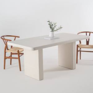 Mesa de Comedor Vandana Zentrix Novara de Microhormigón Moteado con Diseño Moderno y Minimalista - Product Image 1