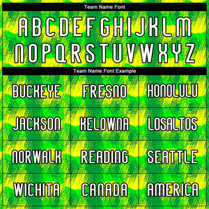 Conjunto de Camiseta y Pantalones Cortos de Fútbol a Cuadros Verde y Amarillo Personalizados 2026, Impresión Sublimada con Nombre y Número del Equipo, Unisex para Adultos, Secado Rápido, Poliéster - Product Image 4
