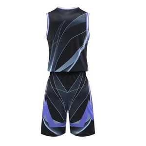 Uniforme de baloncesto sublimado de colores sólidos para equipos, conjunto de uniforme de baloncesto de secado rápido, último diseño de uniforme de baloncesto para hombre - Product Image 2
