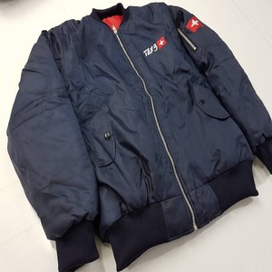 Protect Style Apparels Unisex Navy Bomber Jacket Waterproof Windproof <b>Camouflage</b> Pattern Zipper Closure Formal Style Polyester - Product Image 4
