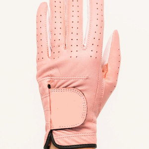 Gants de golf junior respirants de qualité supérieure, design de logo personnalisé, cuir véritable rose, antidérapants, en cuir Cabretta, gants de sport et de cyclisme OEM - Product Image 5