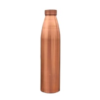 Bouteille d'eau en cuivre pur de taille personnalisée, écologique, anti-fuite, pour le yoga, l'ayurveda, la gym et les fêtes, avec emballage cadeau