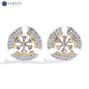 Pendientes de Aro con Diamantes Cultivados en Laboratorio, Joyería Fina Clásica de Lujo Loista Jewels, Diamantes CVD - Product Image 4
