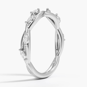 แหวนเพชรทรงมาควิสแบบคลาสสิค ลายใบไม้ 10K 14K 18K ทองคำ 925 935 เงิน สำหรับวันครบรอบแต่งงานและงานแต่งงาน เครื่องประดับชั้นดี - Product Image 4