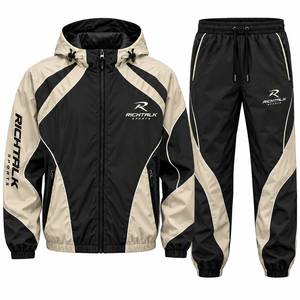 Conjunto Deportivo RICHTALK para Hombre, con Capucha, Manga Larga, Resistente al Viento, Ligero, para Otoño, de Secado Rápido, con Bolsillos Laterales - Product Image 1