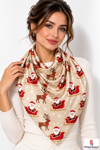Tela de Poliéster y Algodón Estampada con Diseños Florales Navideños, Textil Festivo Transpirable, Tejido para Ropa Deportiva, Fabricante OEM ODM - Product Image 4