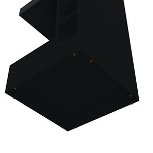 Mueble de Esquina Negro Lamer de FM Furniture con Botellero y Estante Abierto - Product Image 5